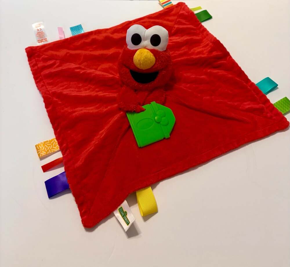 Bright Starts Sesame Street Elmo Taggies Lovey Plush Security Blanket w/ Teether